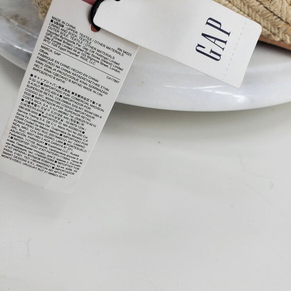 NWT Gap Navy Blue Ankle Strap Uniform Wedge Women's Espadrille Heels Size 10 - Picture 10 of 10